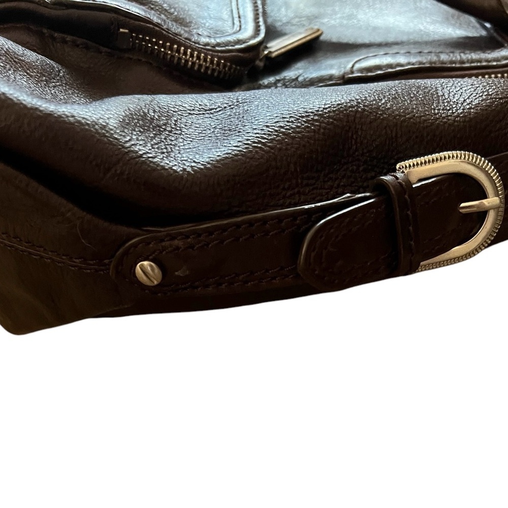 Cole Haan Dark Brown Leather Shoulder Bag - Picture 4 of 6